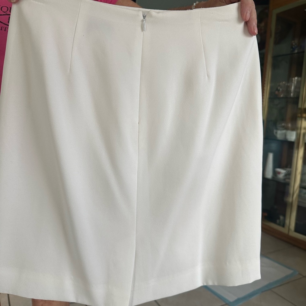 Hugo Buscati Cream Pencil Skirt